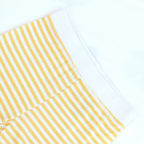 Short Yellow Stripes Bamboo Two-pieces Pajama Set