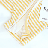 Short Yellow Stripes Bamboo Zippy Romper