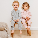 Pearl Grey Pijama con Cremallera