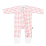 Pink Vichy Bamboo Zippy Romper