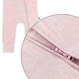 Pyjama zippé côtelé en Bambou Pink
