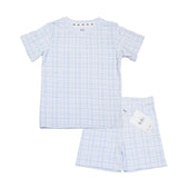 Pyjama court Deux Pièces en bambú Blue Vuchy