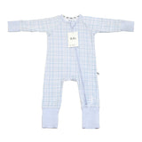 Pijama de bambú con cremallera Blue Vichy