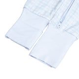 Pijama de bambú con cremallera Blue Vichy
