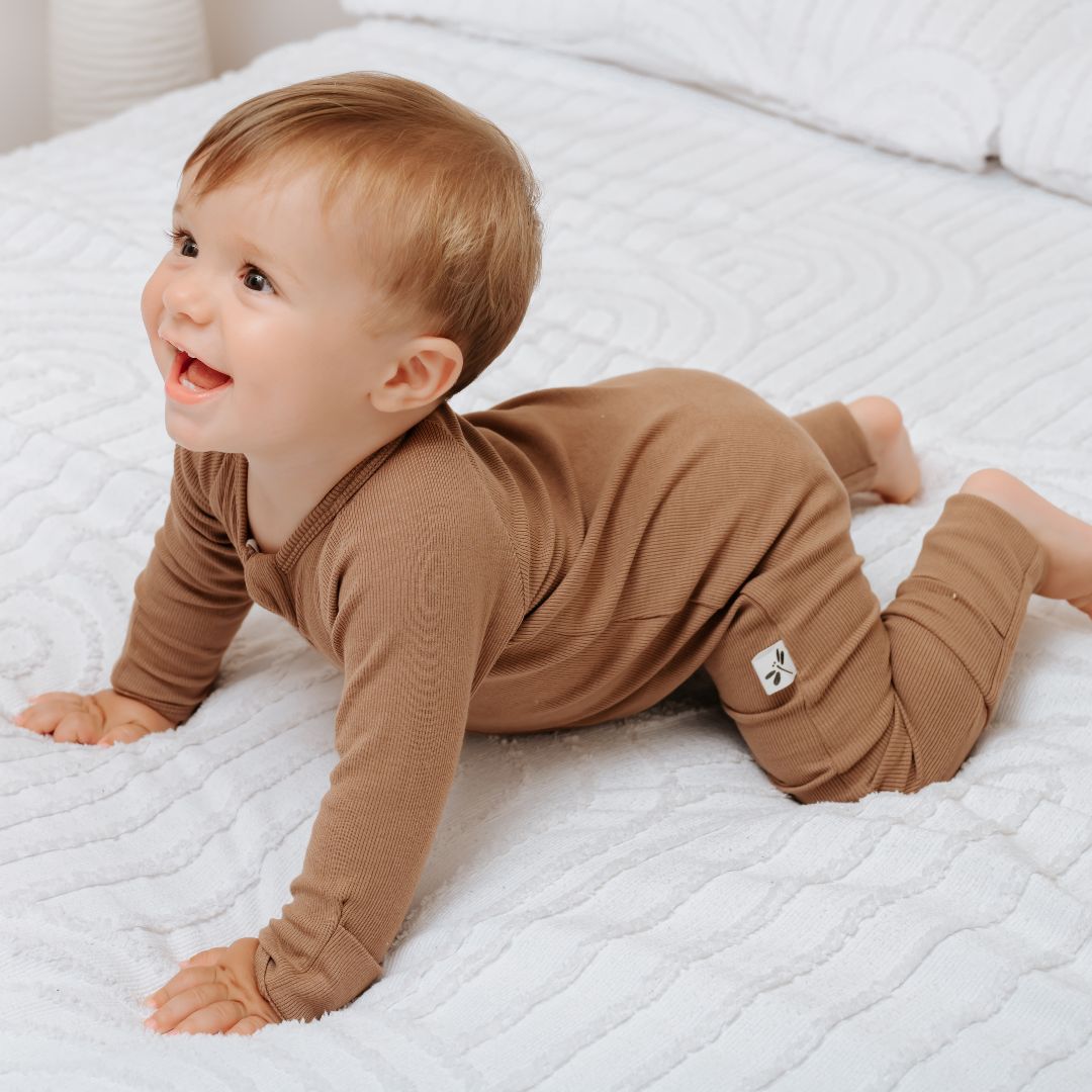 AUTUMN COMFORT MADE EASY: Ribbed Baby Bamboo Pajamas are a Must-Have for Your Baby