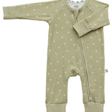 Lion Footprint Bamboo Zippy Romper