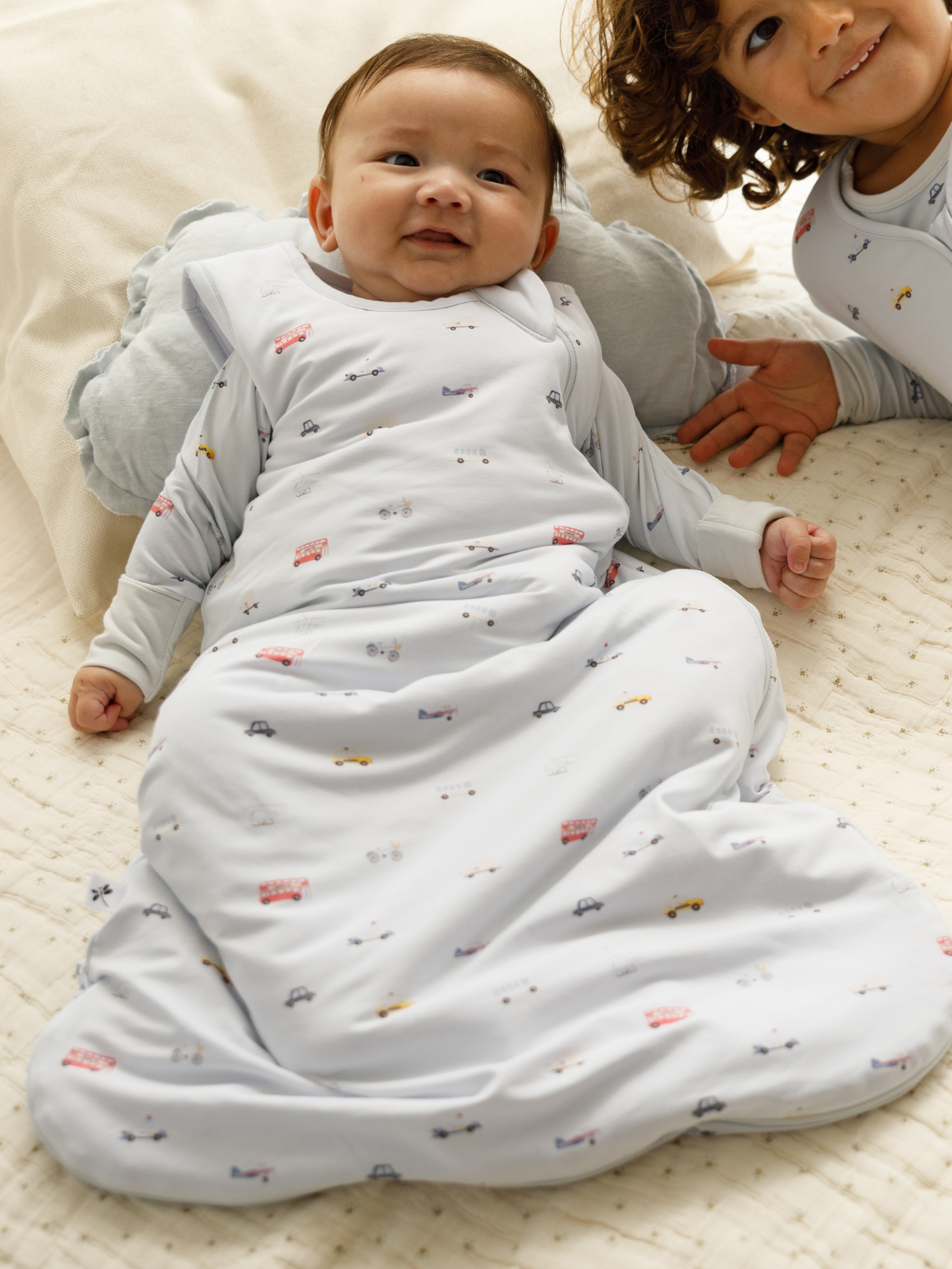 Little Ride print bamboo baby sleeping bag (TOG 2.5) – Lilulila