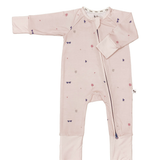 Wild Pink Bamboo Zippy Romper