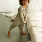 Footprint print bamboo baby sleeping bag with feet (TOG 2.5) – Lilulila