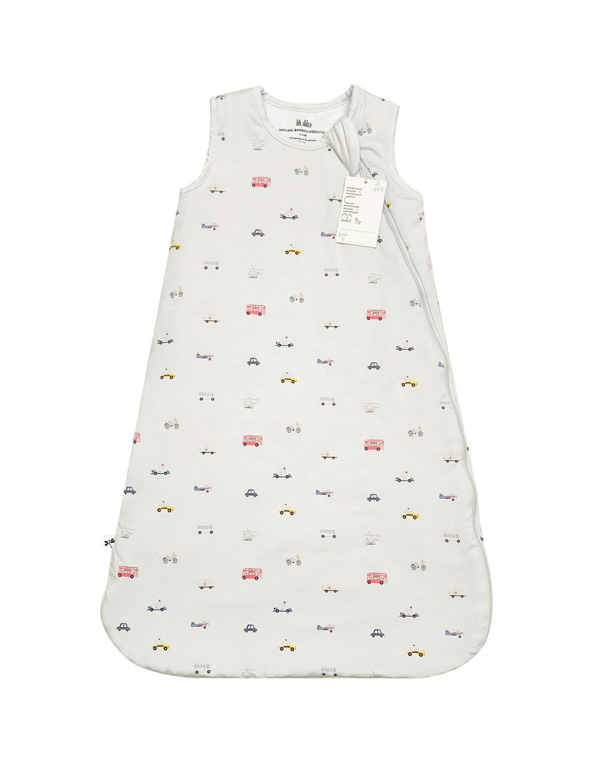 Little Ride print bamboo baby sleeping bag (TOG 2.5) – Lilulila
