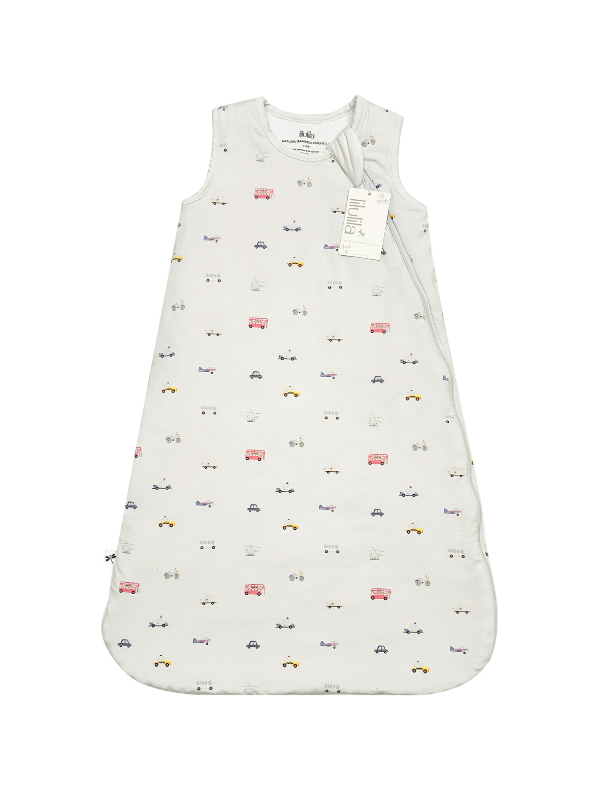 Little Ride print bamboo baby sleeping bag (TOG 2.5) – Lilulila