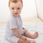 Short Blue Vichy Bamboo Zippy Romper - Lilulila