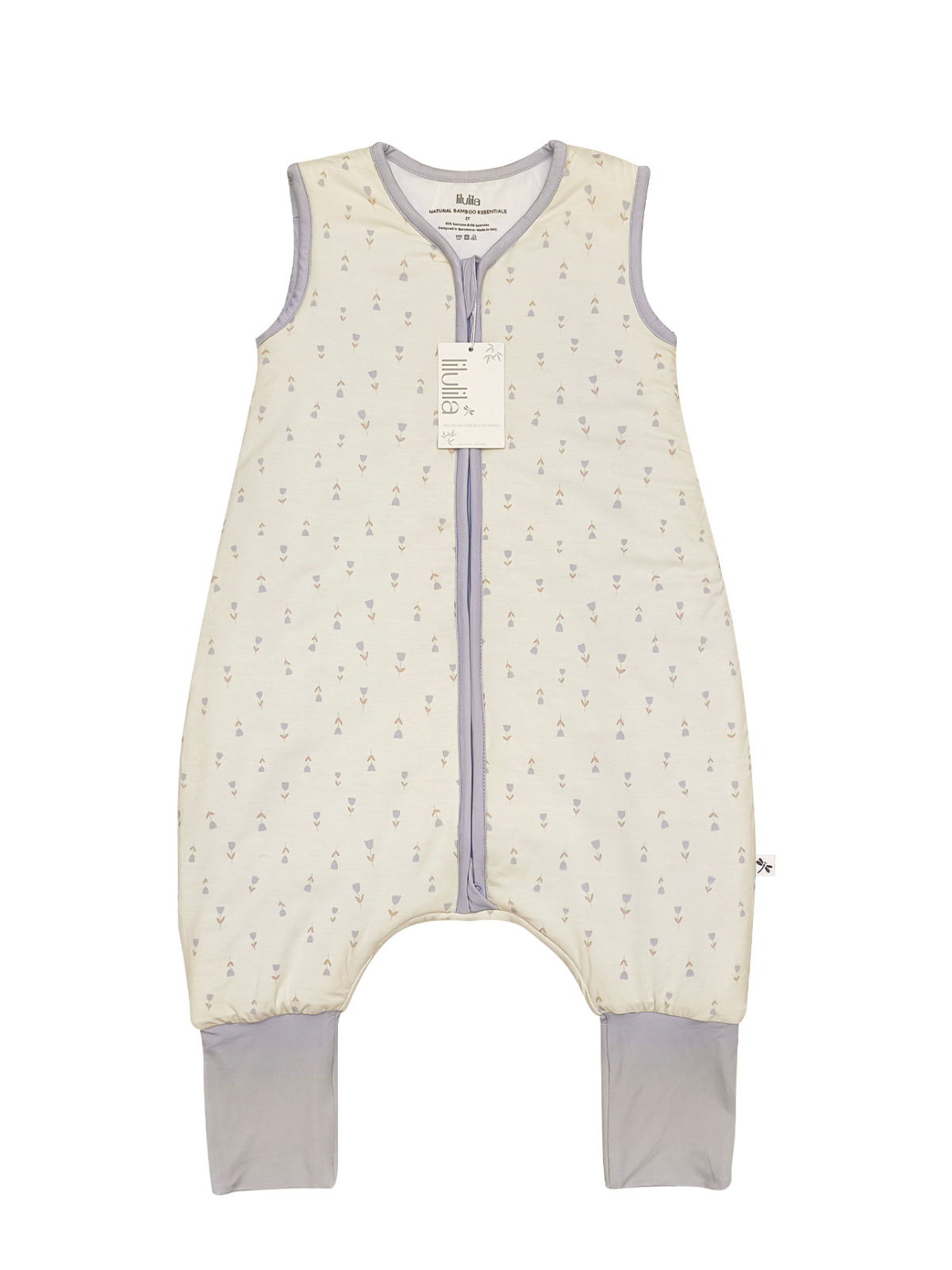 Tulip print bamboo baby wearable blanket sleeping bag with feet – Lilulila