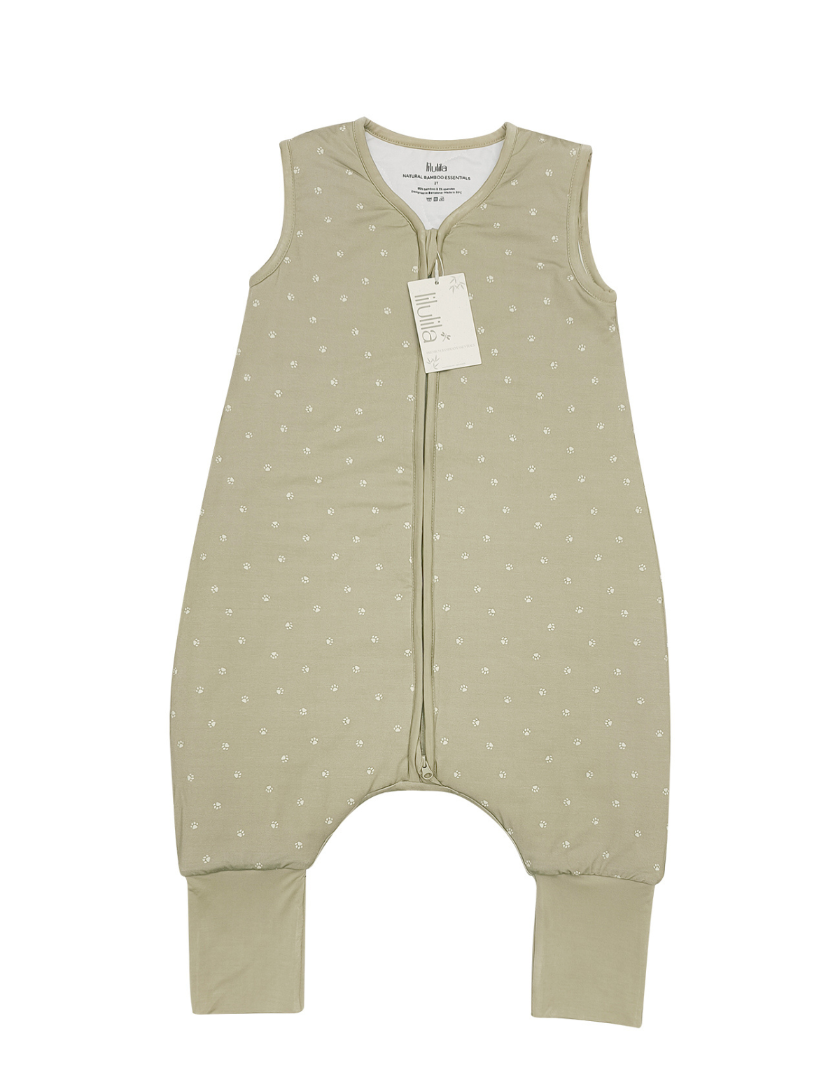 Footprint print bamboo baby wearable blanket sleeping bag with feet – Lilulila