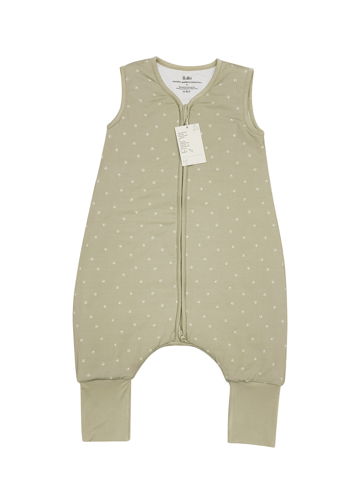 Footprint print bamboo baby wearable blanket sleeping bag with feet – Lilulila
