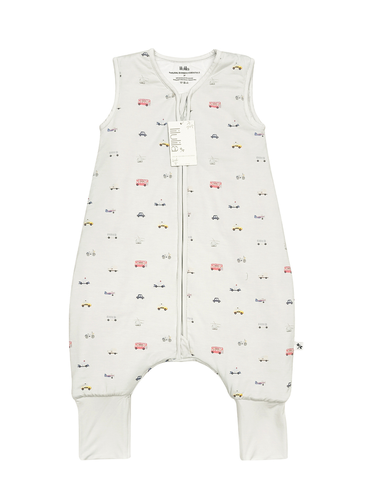 Little Ride print bamboo baby wearable blanket sleeping bag with feet – Lilulila