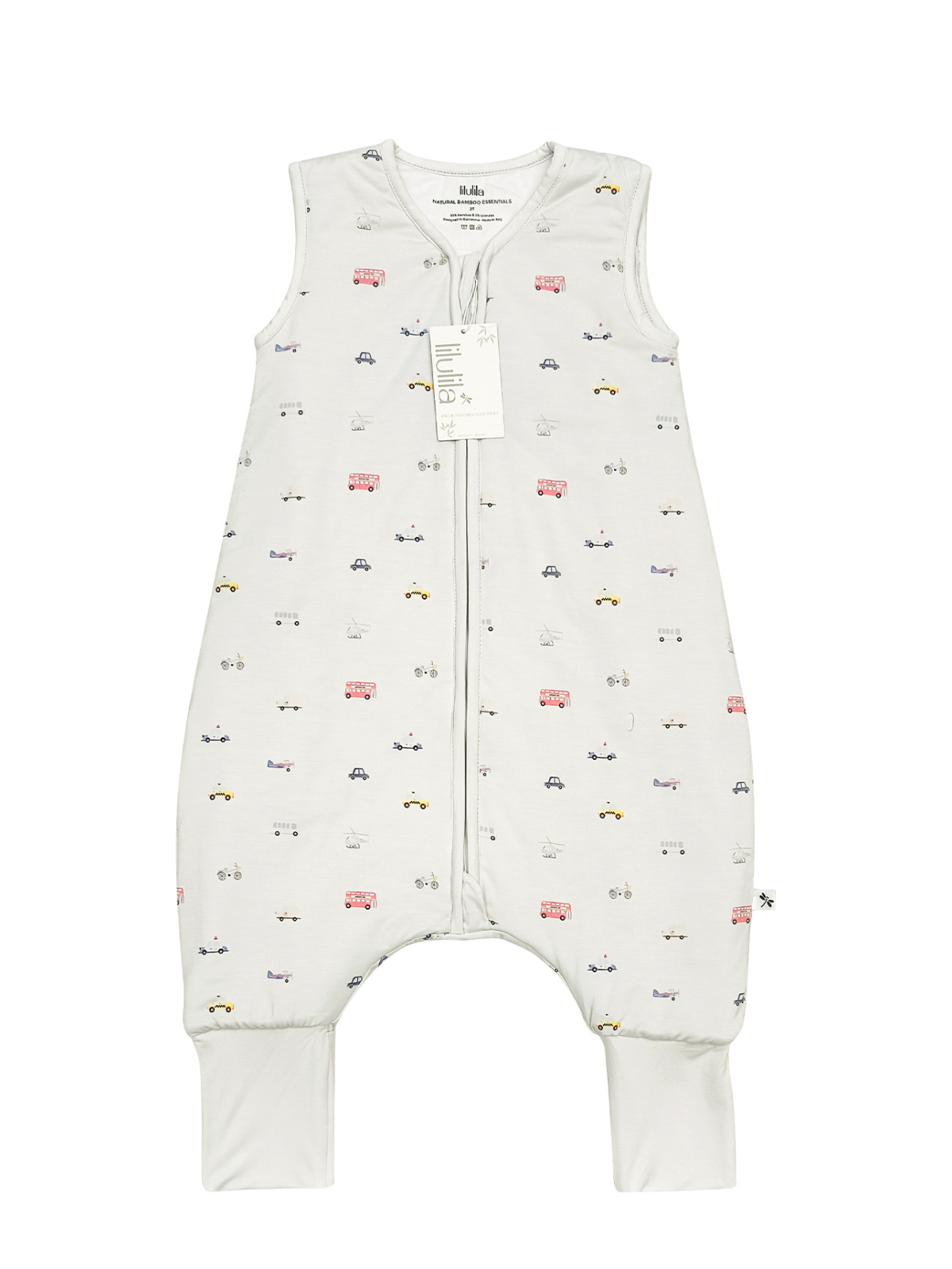 Little Ride print bamboo baby wearable blanket sleeping bag with feet – Lilulila