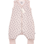 Little hearts print bamboo baby wearable blanket sleeping bag with feet – Lilulila