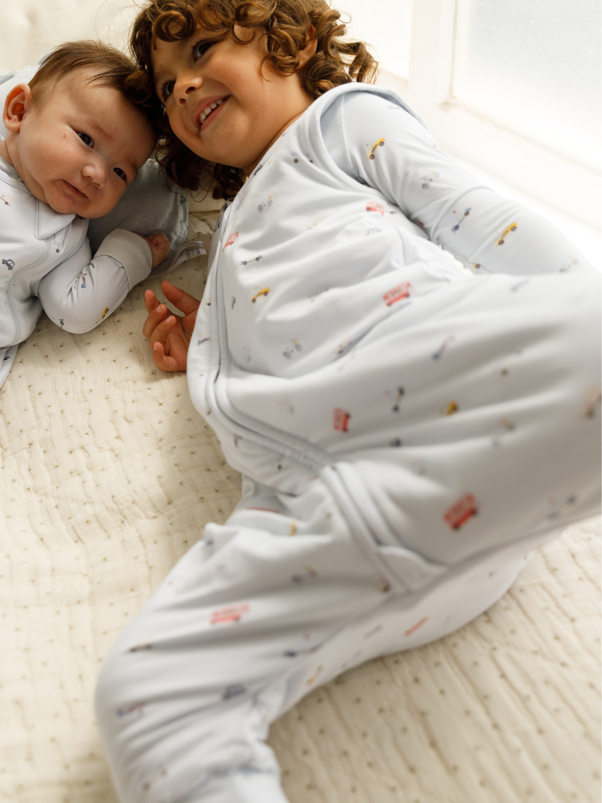 Little Ride print bamboo baby wearable blanket sleeping bag with feet – Lilulila