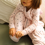 Little hearts print bamboo baby wearable blanket sleeping bag with feet – Lilulila