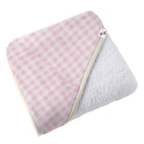 Pink Vichy Bamboo Baby Towel + burp cloths