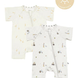 Baby Summer Farm Pack - Short Zippy Rompers
