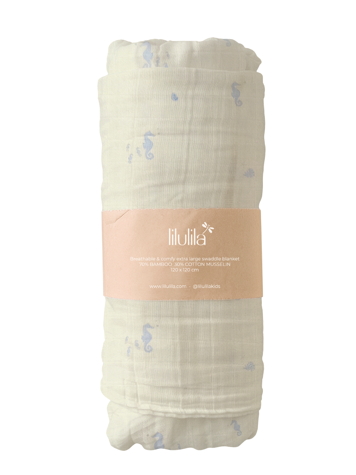 summer infant muslin snuzzler Sea Horses Bamboo Baby Musselin – Lilulila