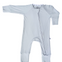 Baby Blue Ribbed Bamboo Zippy Romper - Lilulila