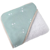 Mint Stars Bamboo Baby Towel + burp cloths