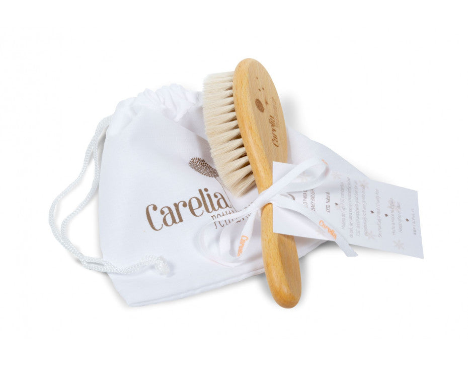 Carelia Natural Baby Brush handmade soft baby hairbrush