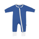 Navy bamboo baby sleepsuit with two-way zip – Lilulila
