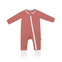 Rust bamboo baby sleepsuit with two-way zip – Lilulila